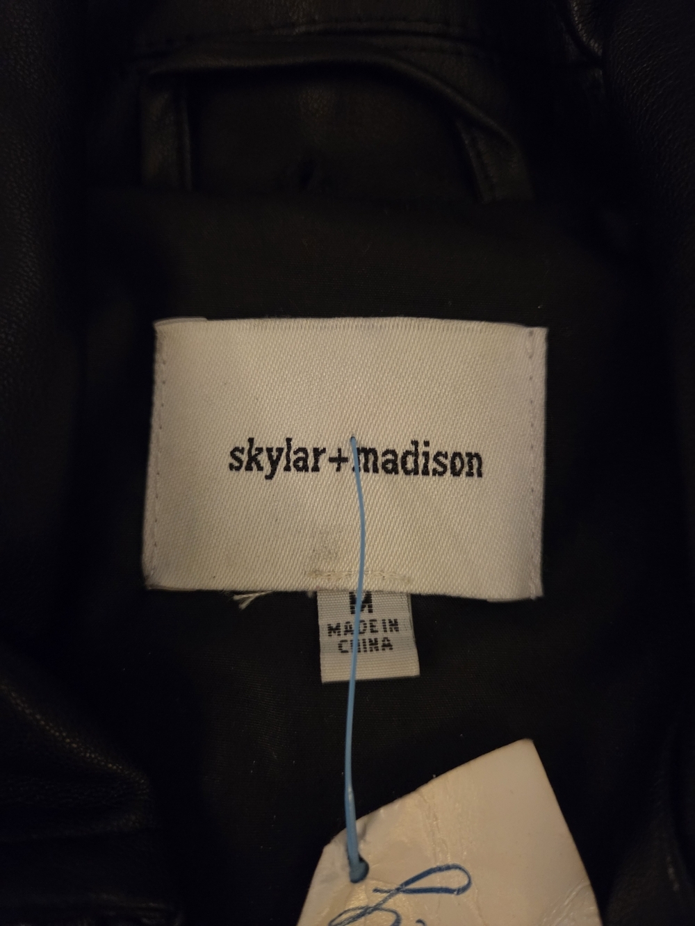 Skylar + Madison Black Faux Leather Biker Jacket - Picture 2 of 4